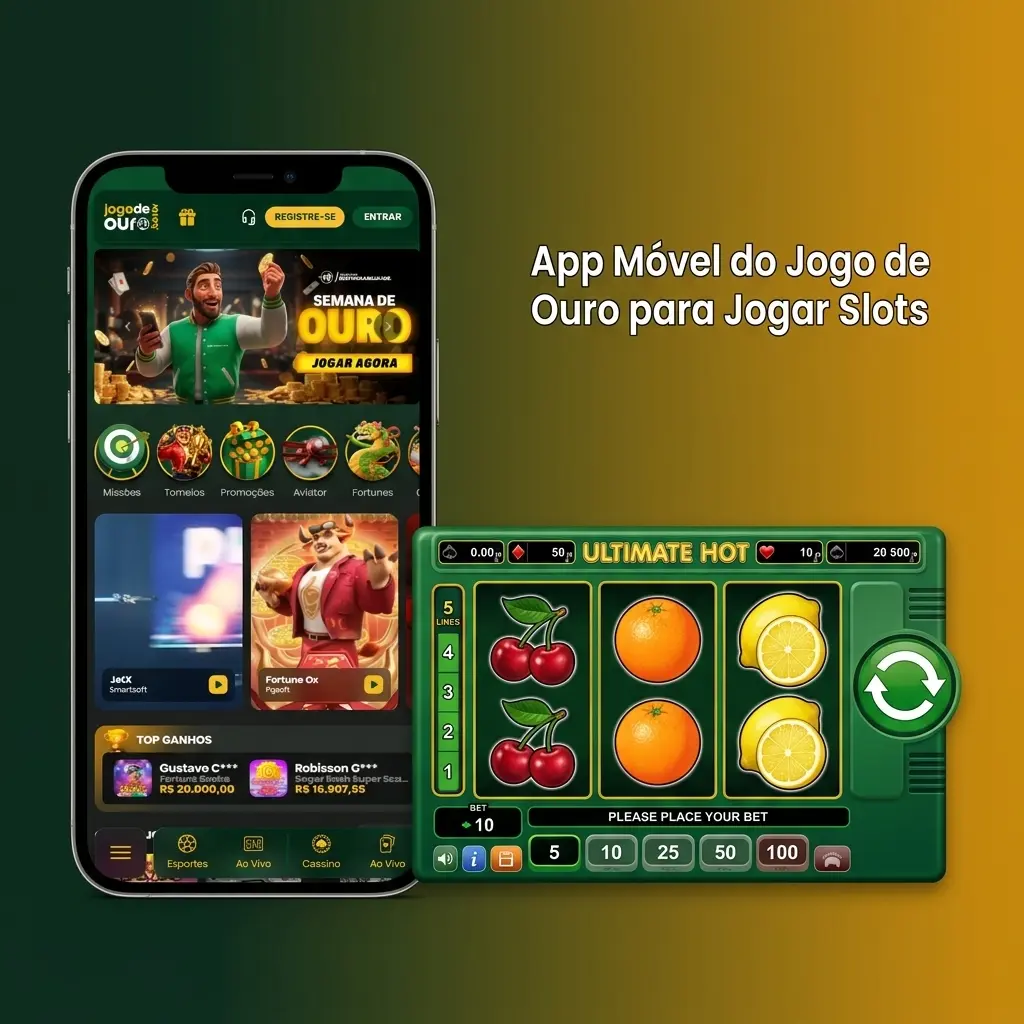 Aplicativo móvel do Jogo de Ouro para jogar slots com acesso fácil via navegador Android e iOS