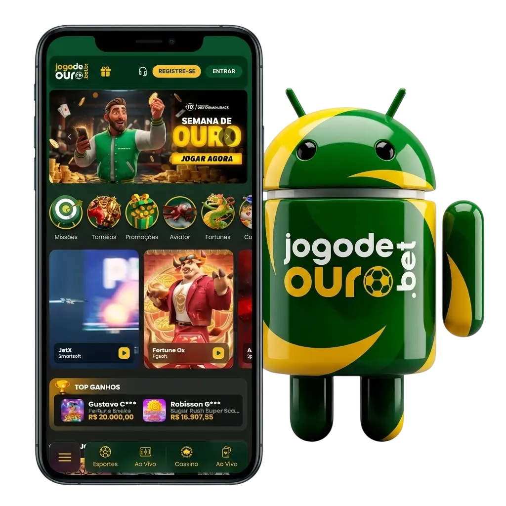 Jogo de Ouro PWA para Android e iOS: acesse slots, cassino ao vivo e apostas pelo celular sem instalar app