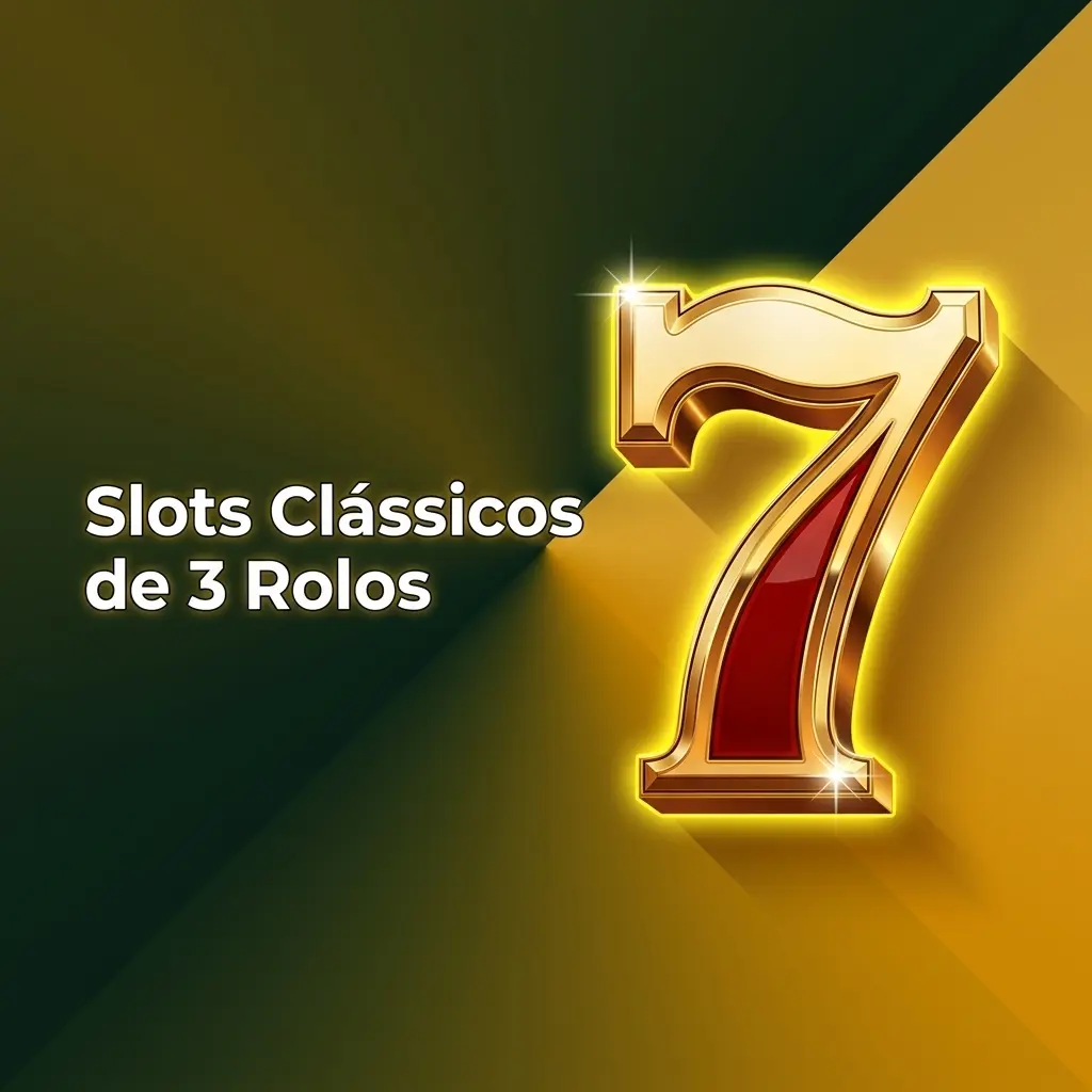Slots clássicos de 3 rolos com símbolos de frutas, BAR e 7s em interface simples de cassino vintage