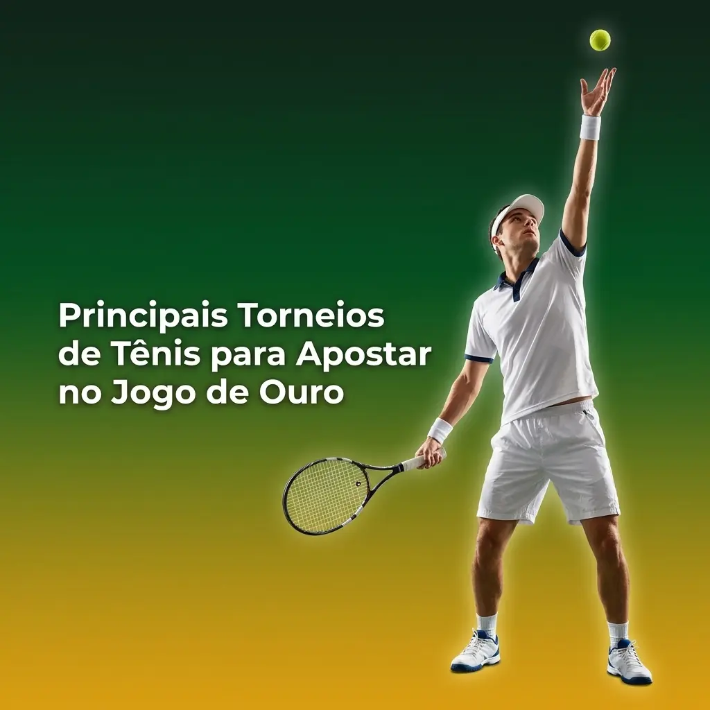 Quadra de tênis com raquetes e bolas representando os principais torneios para apostar no Jogo de Ouro